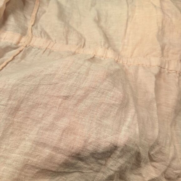 Rachel Roy Linen Hooded Snap Jacket Women Cinch Waist Lightweight Long Sleeve - Picture 4 of 15